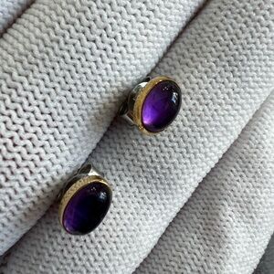 Nomination Steel Earrings with luxury Gemstone Amethyst